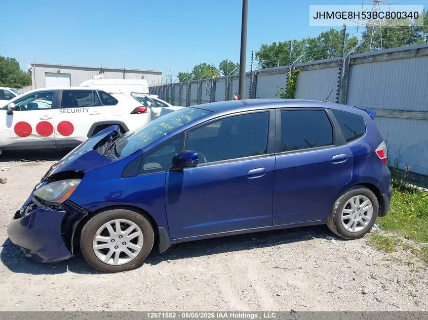 2011 HONDA FIT VIN JHMGE8H53BC800340 — фото 14
