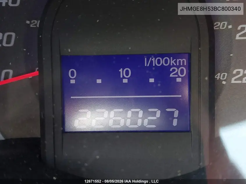 2011 HONDA FIT VIN JHMGE8H53BC800340 — фото 15