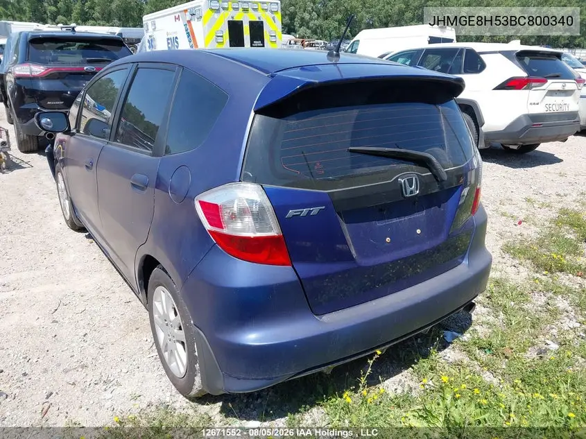 2011 HONDA FIT VIN JHMGE8H53BC800340 — фото 16