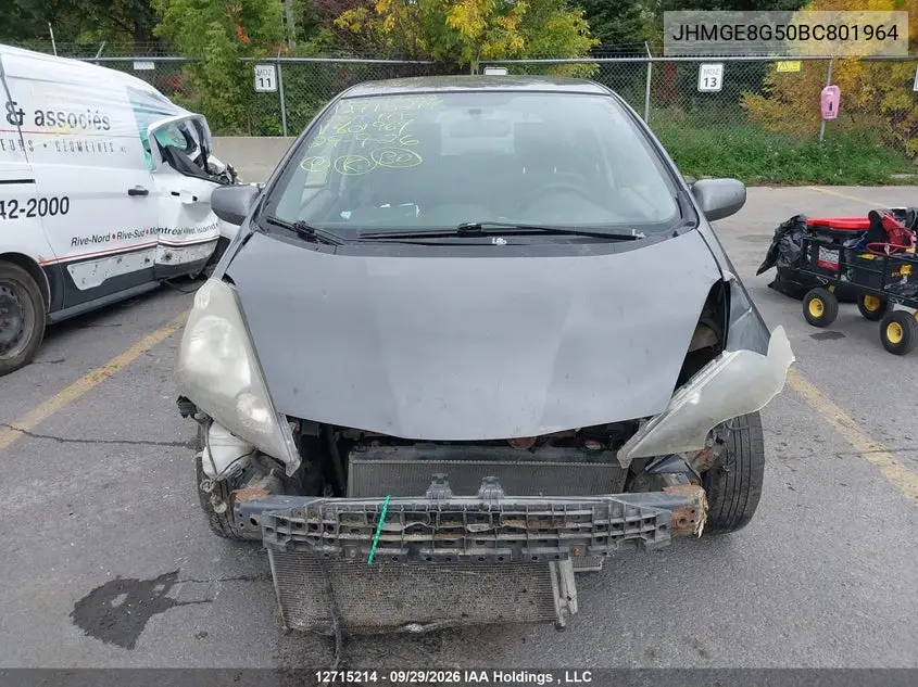2011 HONDA FIT VIN JHMGE8G50BC801964 — фото 13