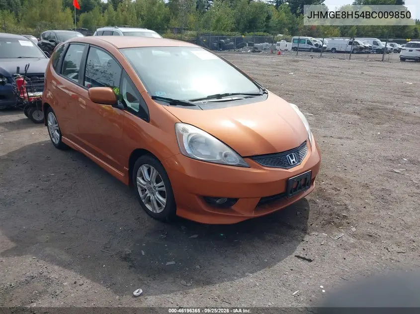 HONDA FIT 2011, VIN JHMGE8H54BC009850