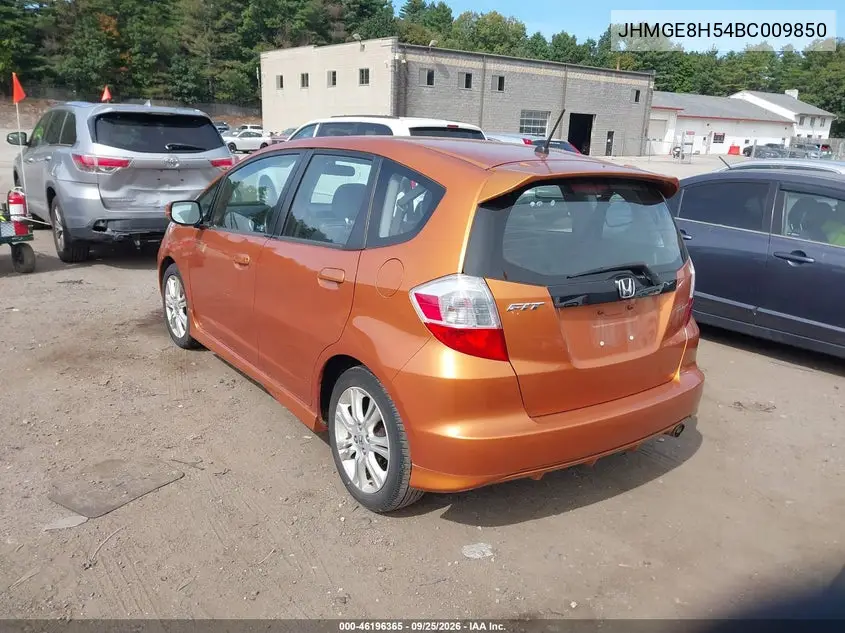 2011 HONDA FIT VIN JHMGE8H54BC009850 — фото 3