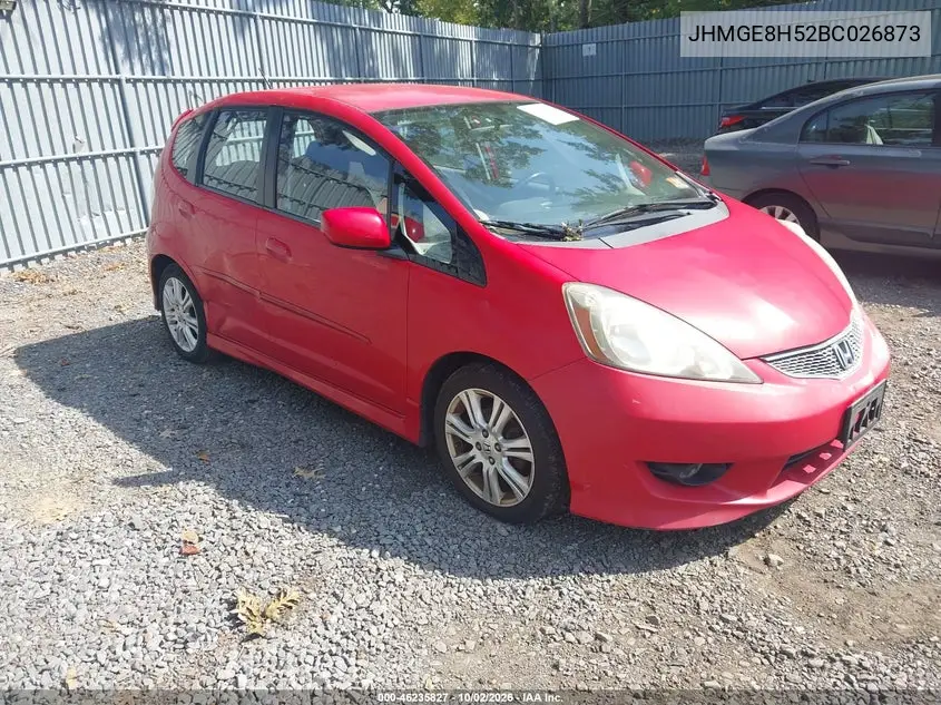 HONDA FIT 2011, VIN JHMGE8H52BC026873