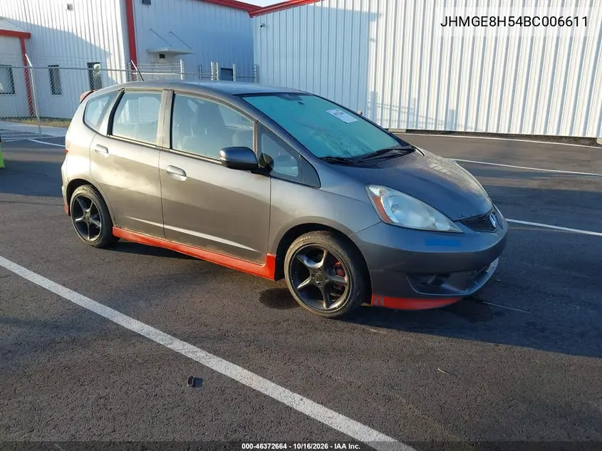 HONDA FIT 2011, VIN JHMGE8H54BC006611