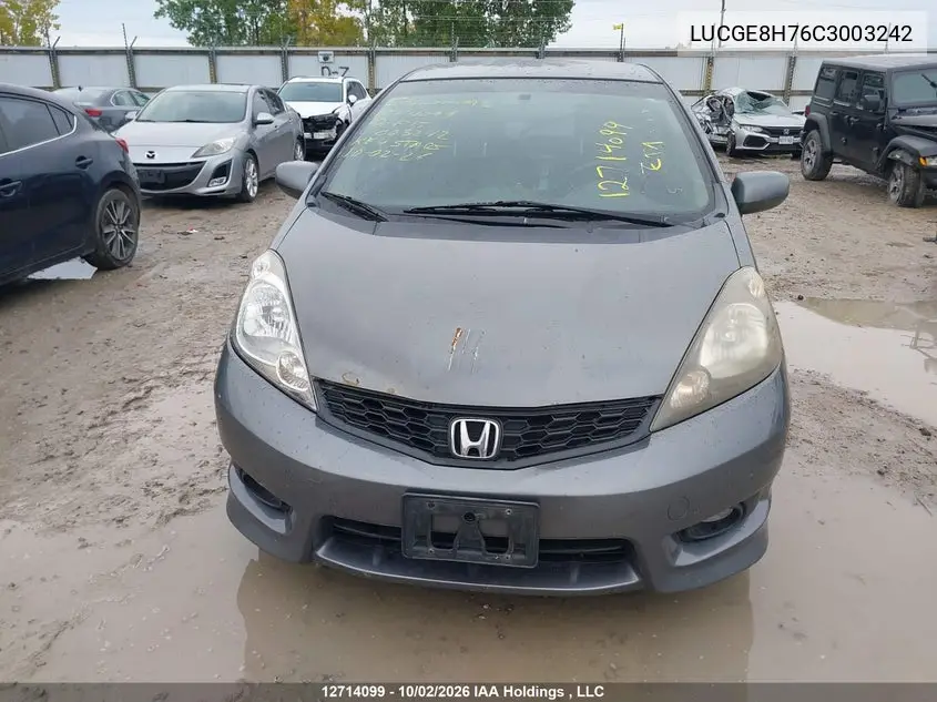 2012 HONDA FIT VIN LUCGE8H76C3003242 — фото 11