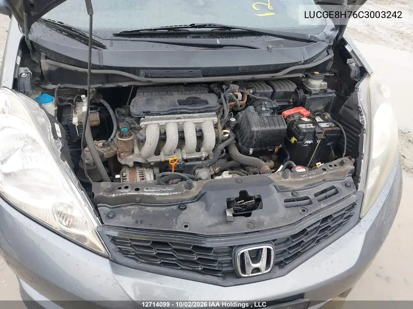 2012 HONDA FIT VIN LUCGE8H76C3003242 — фото 9