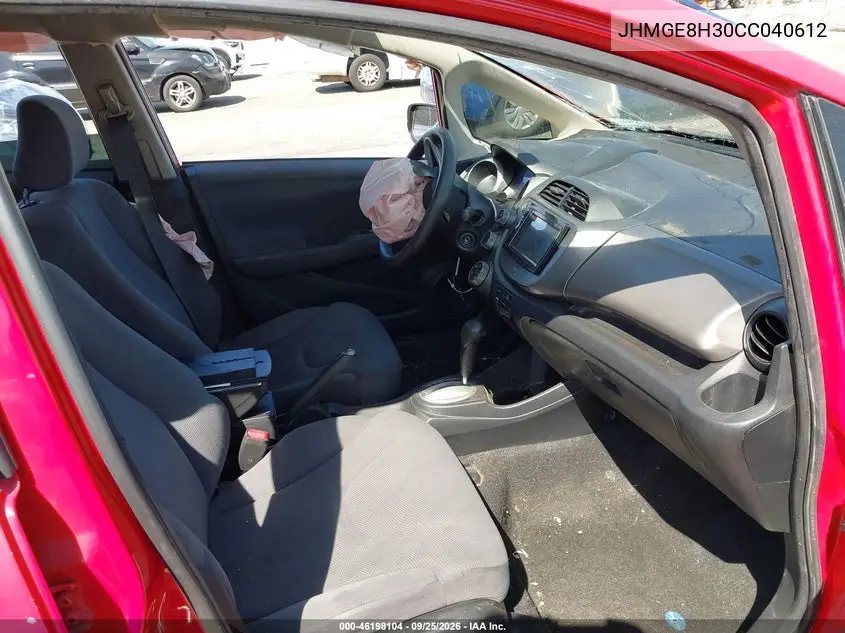 2012 HONDA FIT VIN JHMGE8H30CC040612 — фото 5