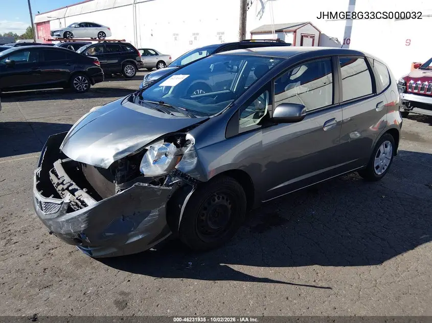 2012 HONDA FIT VIN JHMGE8G33CS000032 — фото 2
