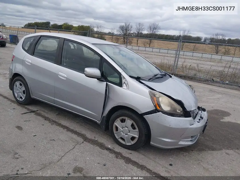 HONDA FIT 2012, VIN JHMGE8H33CS001177