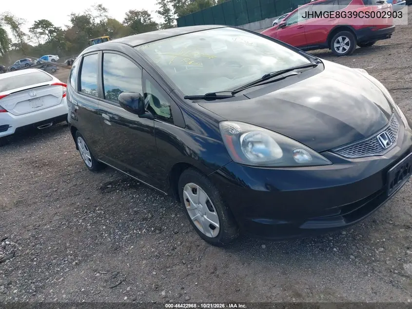 HONDA FIT 2012, VIN JHMGE8G39CS002903