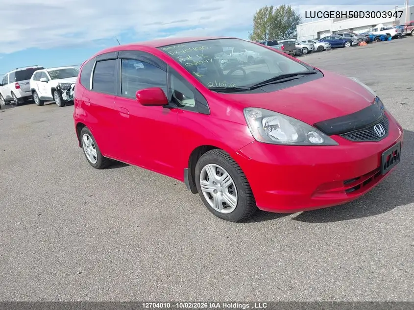 HONDA FIT 2013, VIN LUCGE8H50D3003947