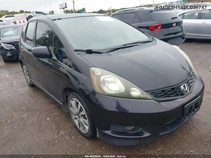 HONDA FIT 2013, VIN JHMGE8H5XDC036747