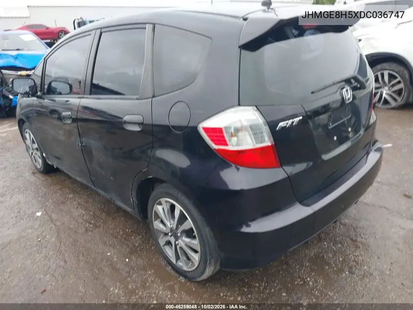 2013 HONDA FIT VIN JHMGE8H5XDC036747 — фото 3