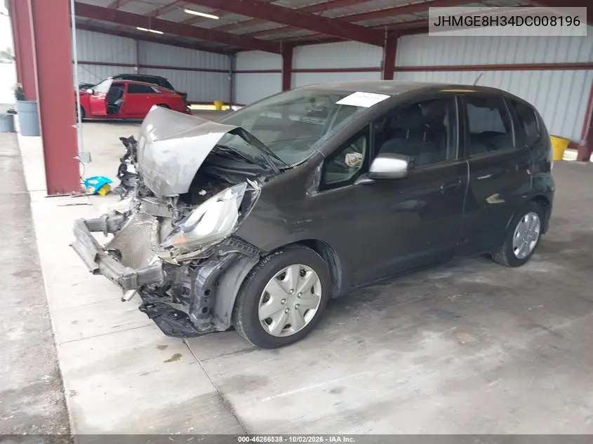 2013 HONDA FIT VIN JHMGE8H34DC008196 — фото 2