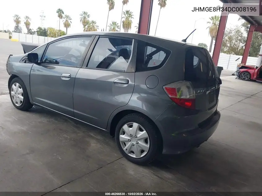 2013 HONDA FIT VIN JHMGE8H34DC008196 — фото 3