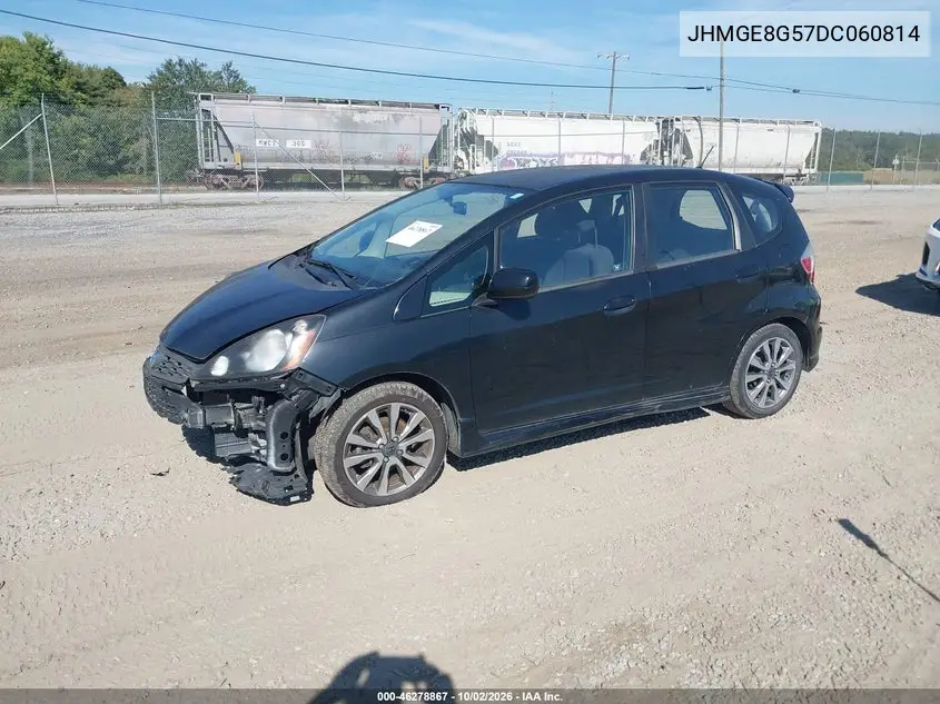 2013 HONDA FIT VIN JHMGE8G57DC060814 — фото 2