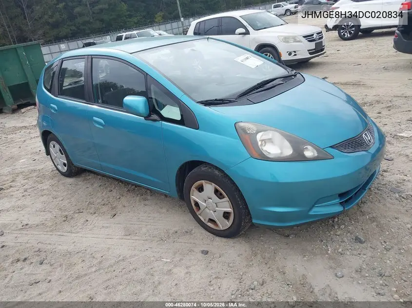 HONDA FIT 2013, VIN JHMGE8H34DC020834