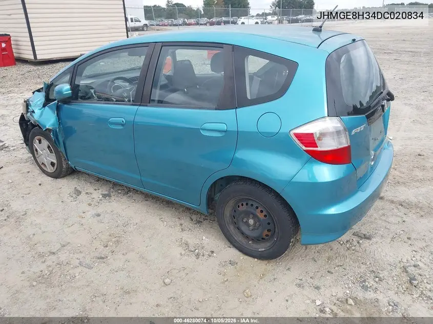 2013 HONDA FIT VIN JHMGE8H34DC020834 — фото 3