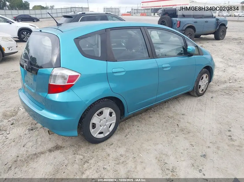 2013 HONDA FIT VIN JHMGE8H34DC020834 — фото 4