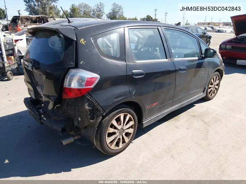 2013 HONDA FIT VIN JHMGE8H53DC042843 — фото 4