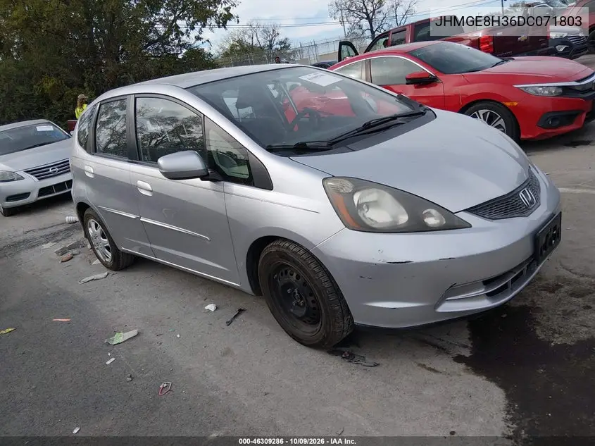 HONDA FIT 2013, VIN JHMGE8H36DC071803