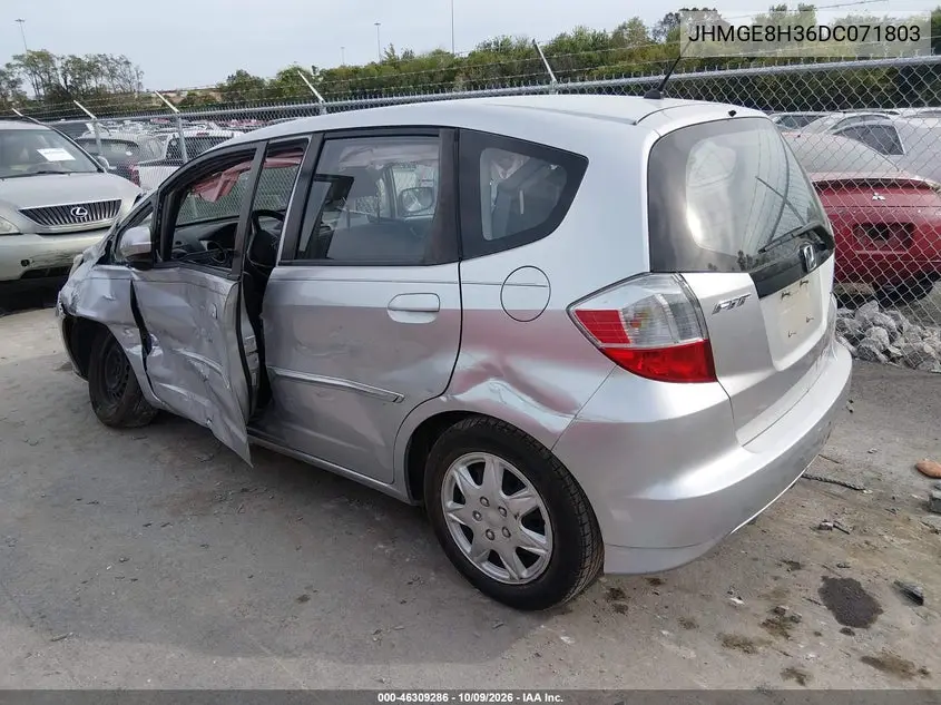2013 HONDA FIT VIN JHMGE8H36DC071803 — фото 3