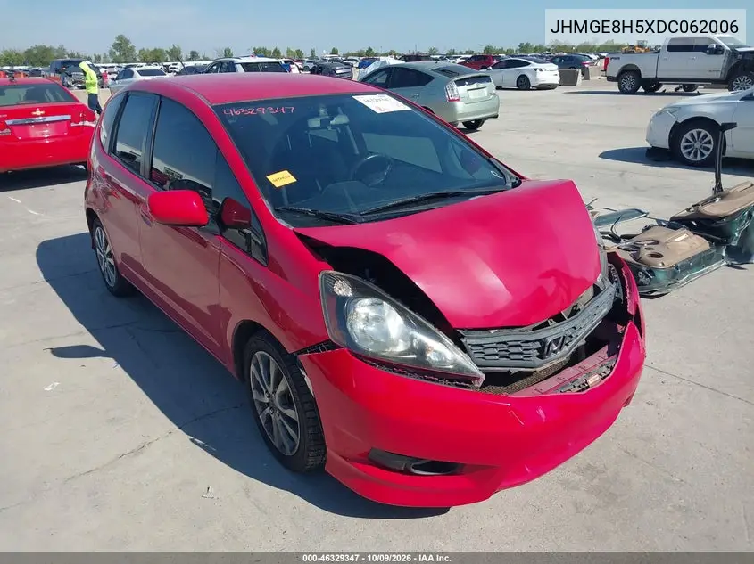 HONDA FIT 2013, VIN JHMGE8H5XDC062006