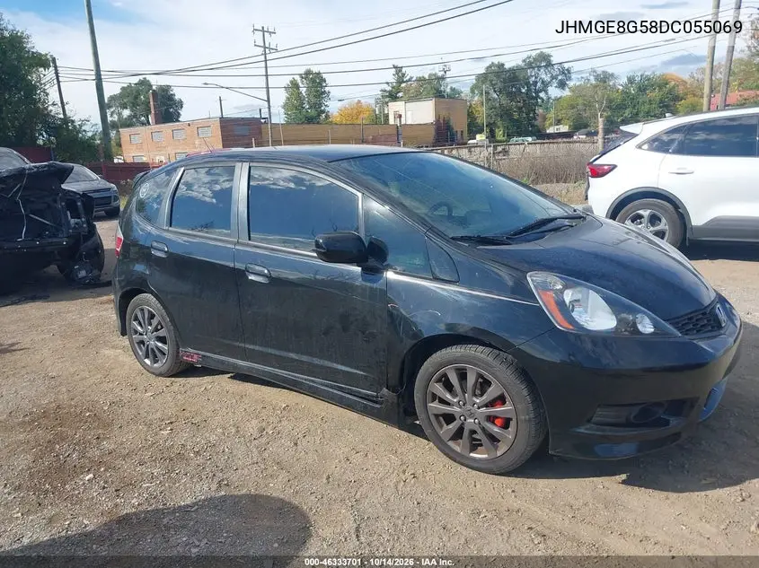 HONDA FIT 2013, VIN JHMGE8G58DC055069