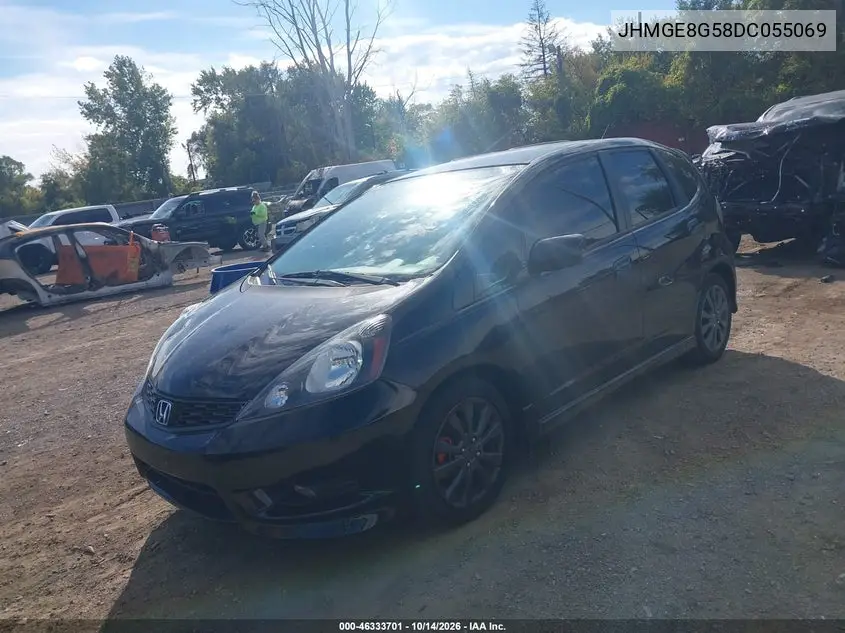 2013 HONDA FIT VIN JHMGE8G58DC055069 — фото 2