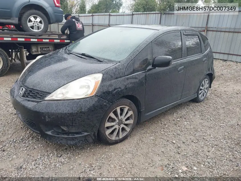 2013 HONDA FIT VIN JHMGE8H57DC007349 — фото 2