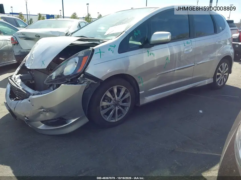 2013 HONDA FIT VIN JHMGE8H59DC008809 — фото 2