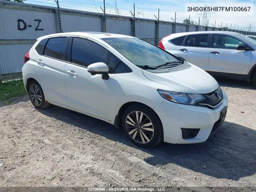 HONDA FIT 2015, VIN 3HGGK5H87FM100667