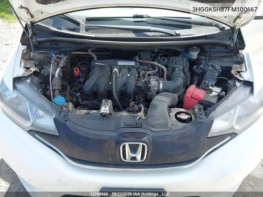 2015 HONDA FIT VIN 3HGGK5H87FM100667 — фото 10