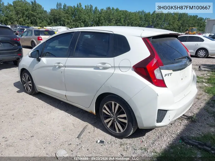 2015 HONDA FIT VIN 3HGGK5H87FM100667 — фото 3