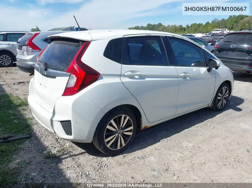 2015 HONDA FIT VIN 3HGGK5H87FM100667 — фото 4