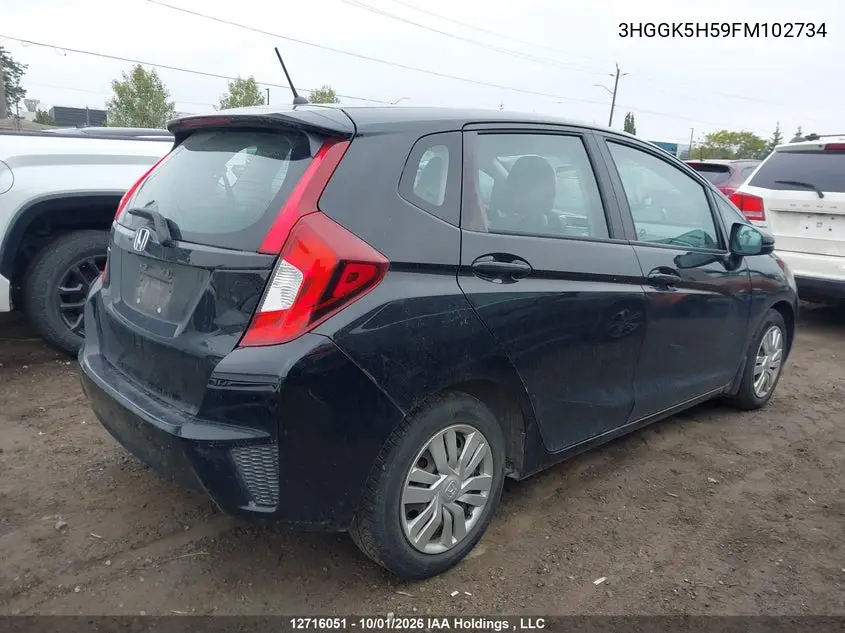2015 HONDA FIT VIN 3HGGK5H59FM102734 — фото 4