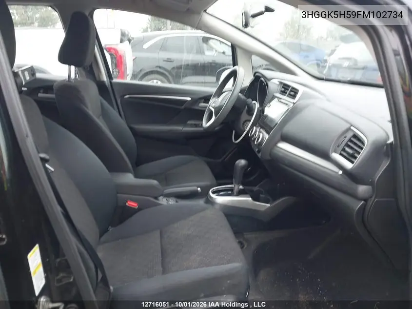 2015 HONDA FIT VIN 3HGGK5H59FM102734 — фото 5