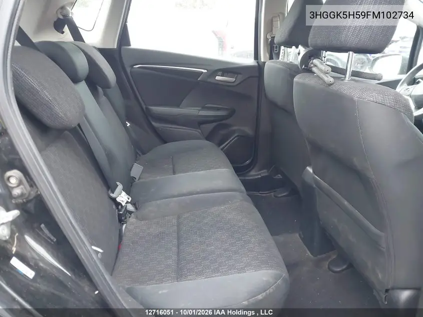 2015 HONDA FIT VIN 3HGGK5H59FM102734 — фото 8