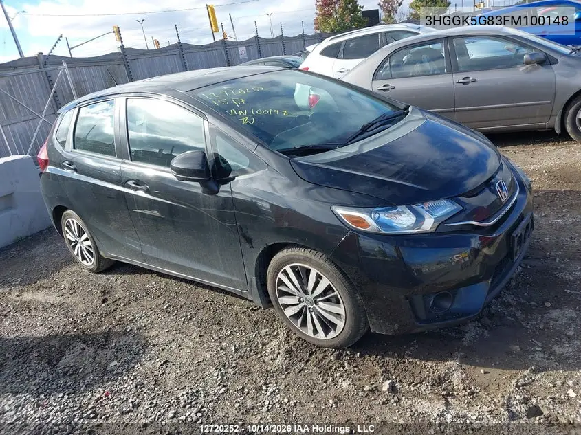 HONDA FIT 2015, VIN 3HGGK5G83FM100148