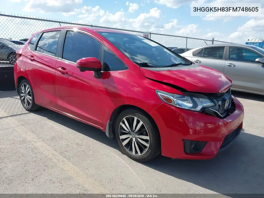HONDA FIT 2015, VIN 3HGGK5H83FM748605