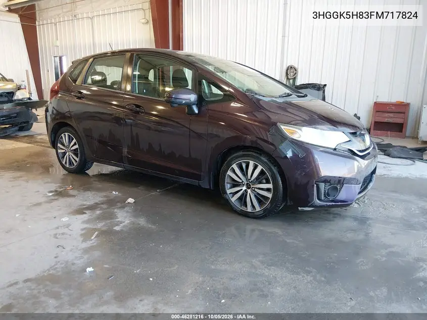 HONDA FIT 2015, VIN 3HGGK5H83FM717824