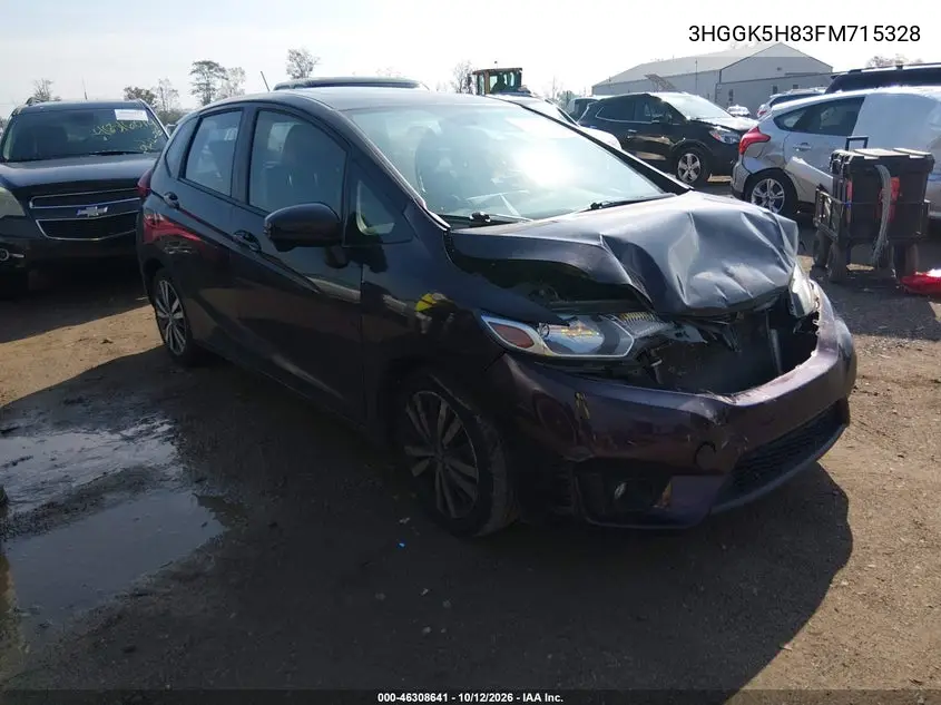 HONDA FIT 2015, VIN 3HGGK5H83FM715328