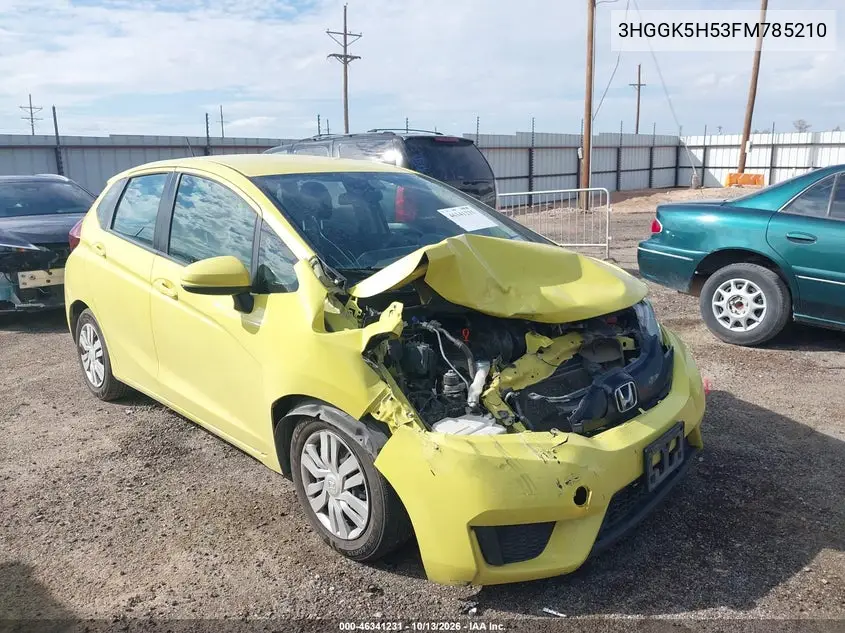 HONDA FIT 2015, VIN 3HGGK5H53FM785210