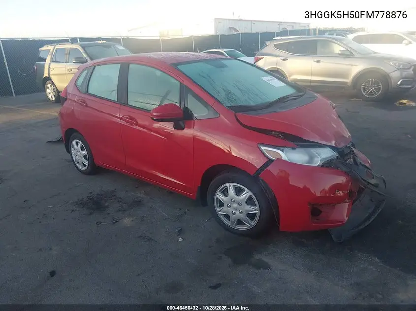 HONDA FIT 2015, VIN 3HGGK5H50FM778876