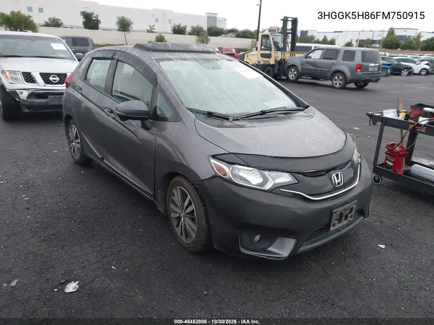 HONDA FIT 2015, VIN 3HGGK5H86FM750915