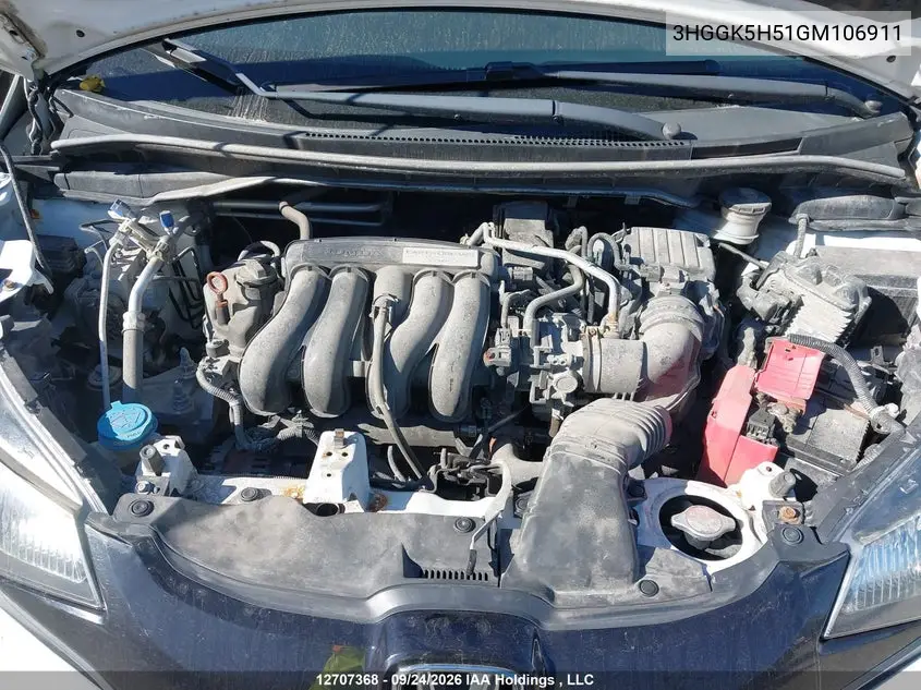 2016 HONDA FIT VIN 3HGGK5H51GM106911 — фото 10