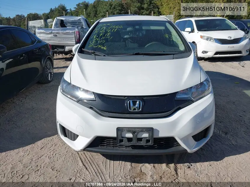 2016 HONDA FIT VIN 3HGGK5H51GM106911 — фото 12
