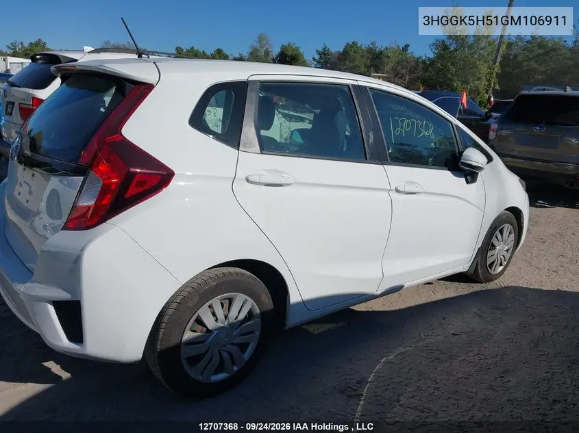 2016 HONDA FIT VIN 3HGGK5H51GM106911 — фото 13