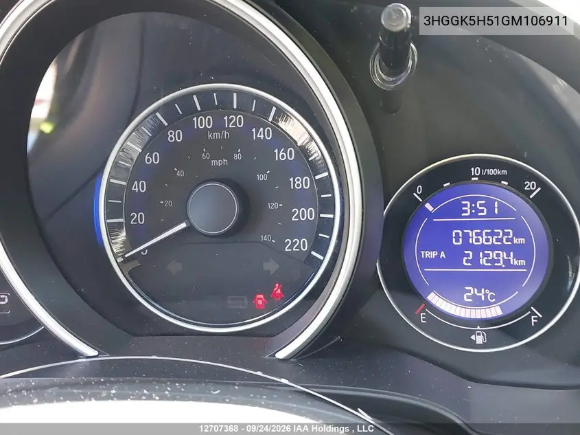 2016 HONDA FIT VIN 3HGGK5H51GM106911 — фото 15