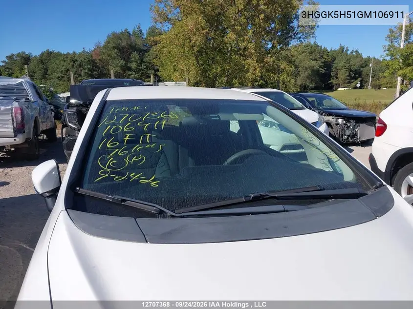 2016 HONDA FIT VIN 3HGGK5H51GM106911 — фото 17